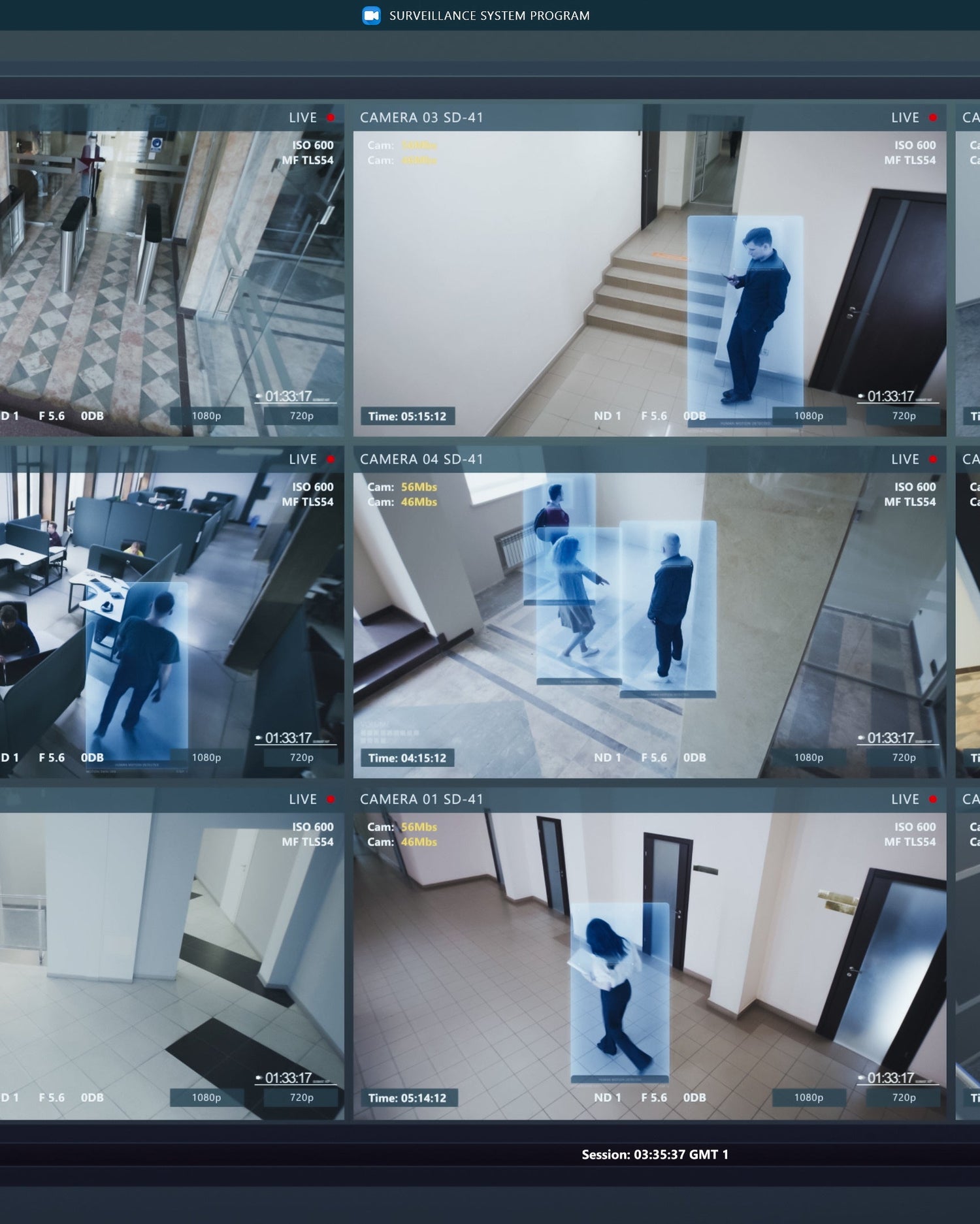 Sample of serveillance system user interface.