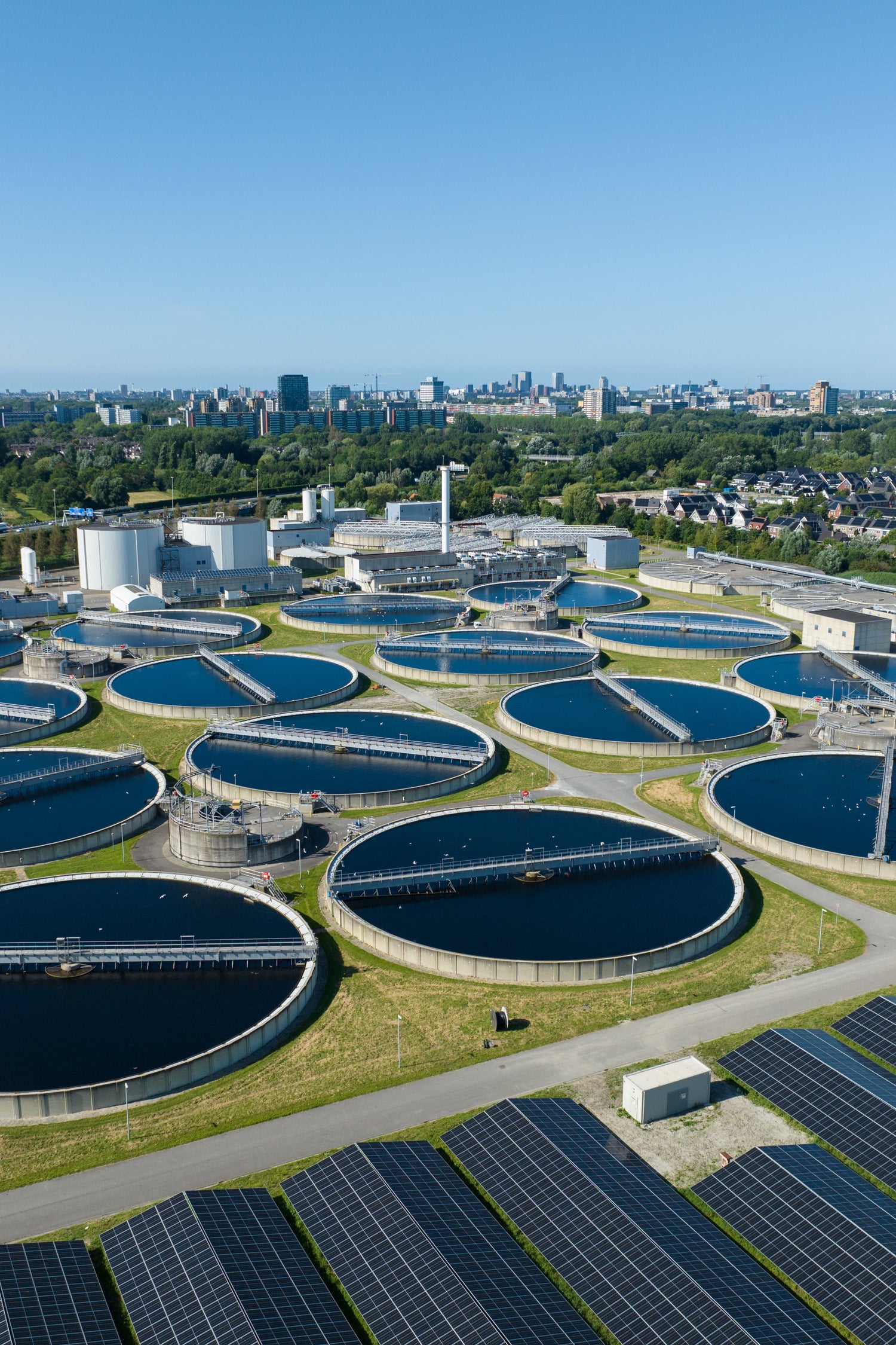 Water treatment plant circles