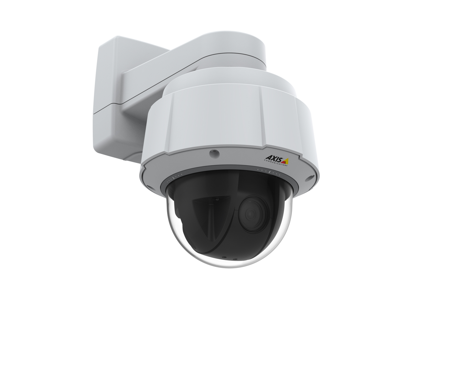 Q 6075 e wall mount camera angled right.