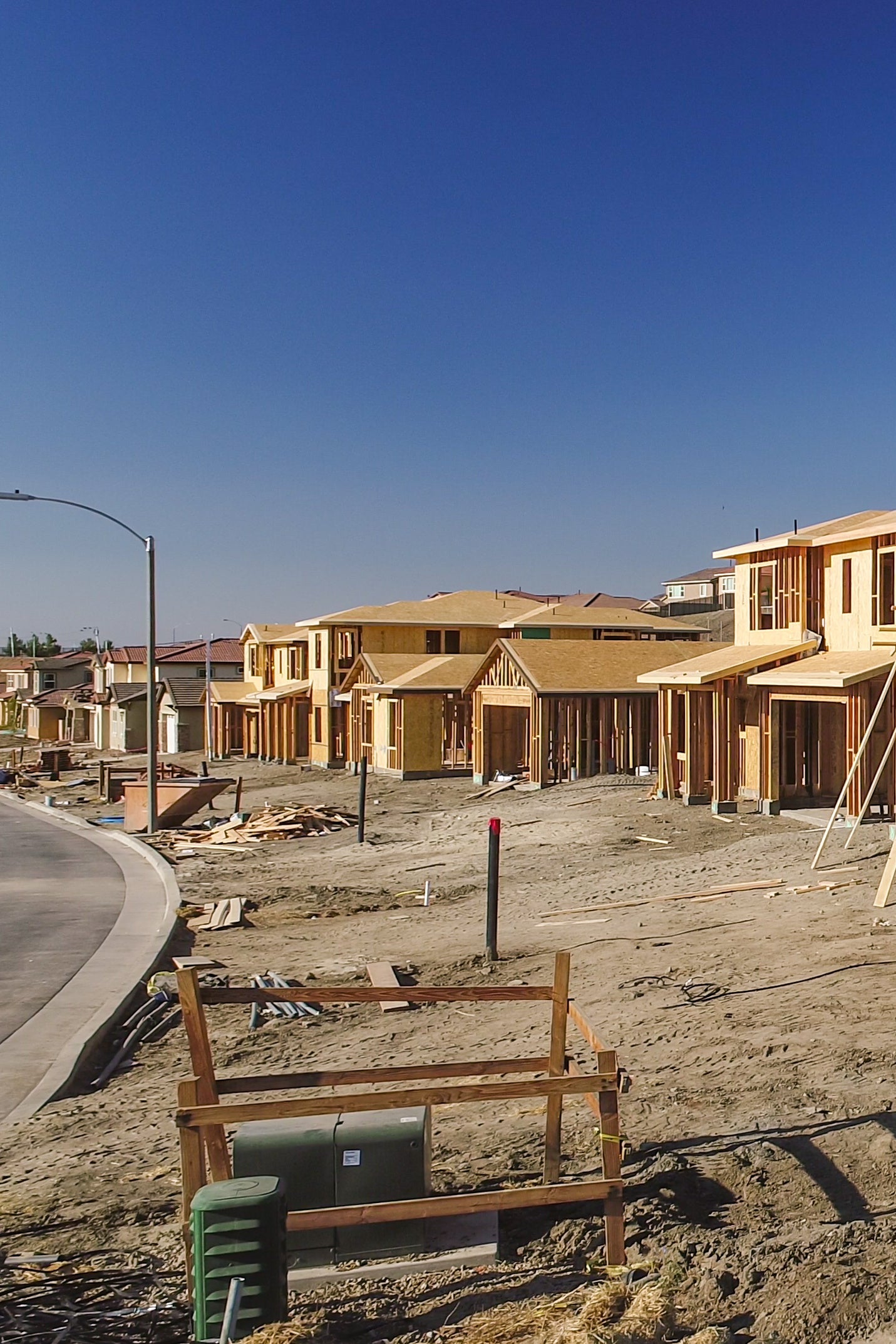 Jobsite with houses being built