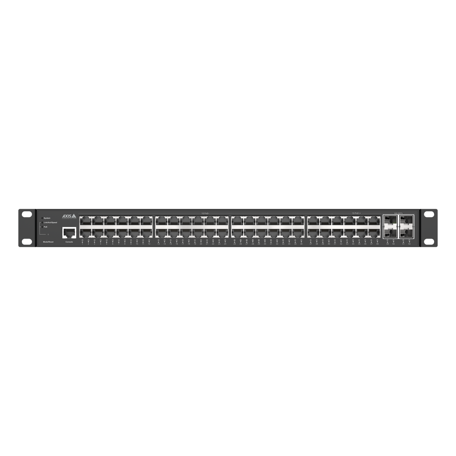AXIS D8248 Managed PoE++ Switch, front angle.