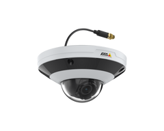 White ceiling mount AXIS f4105 L R E with pigtail connection rotated left.