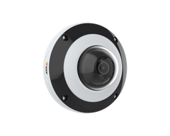 Axis f4105 wall mount camera angled to the right.
