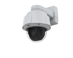 Q 6075 e wall mount camera angled left.