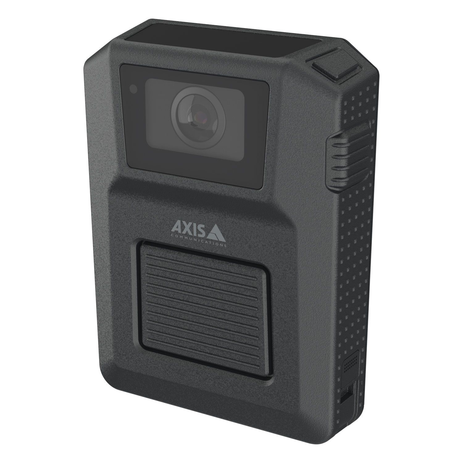 w102 body warn camera, black, left angle.