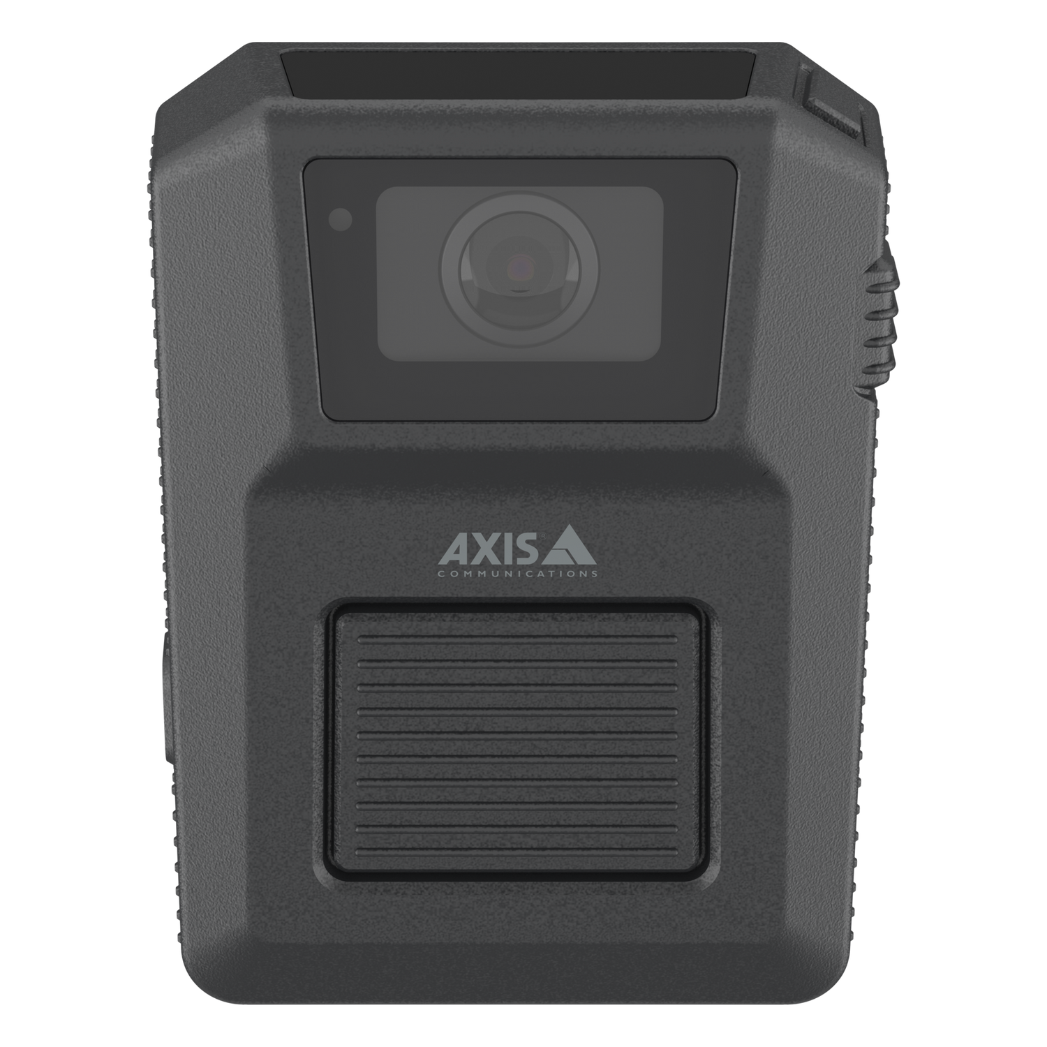 w102 body warn camera, black, front angle.