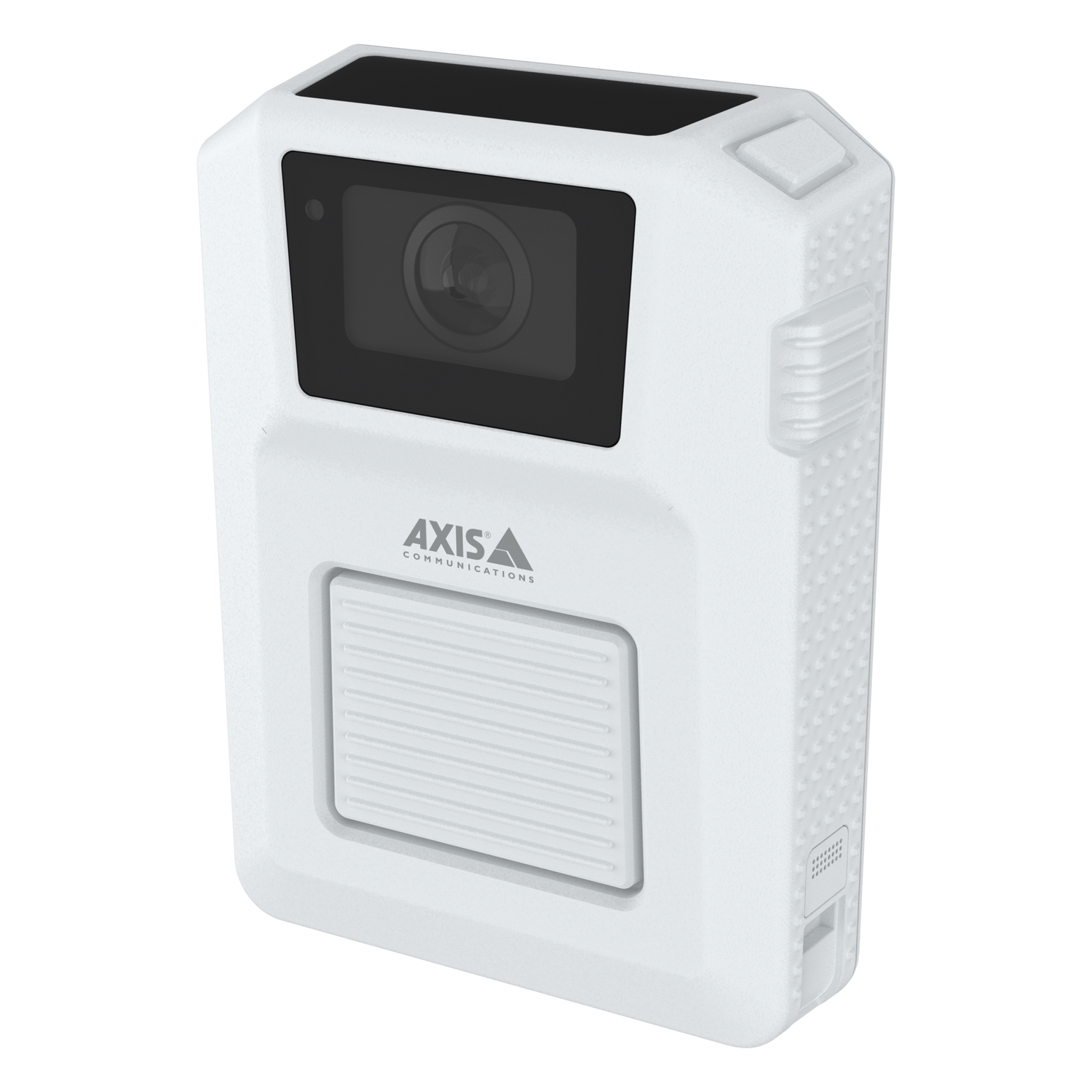 w102 body warn camera, white, left angle.