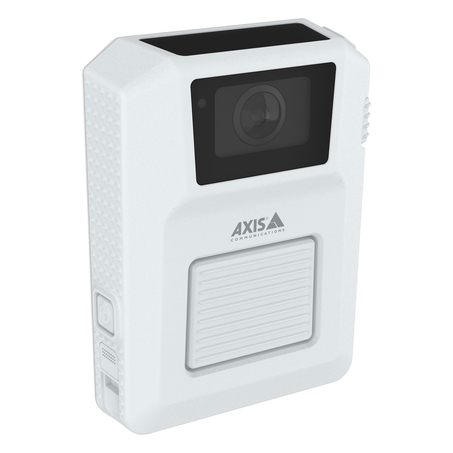w102 body warn camera, white, right angle.