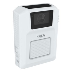 w102 body warn camera, white, right angle.