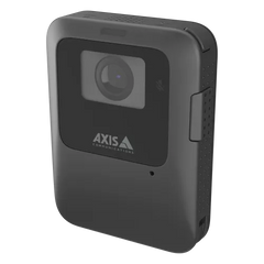 w110 body warn camera, black, side profile.