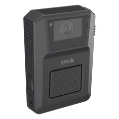 w120 body warn camera, black, right side profile.