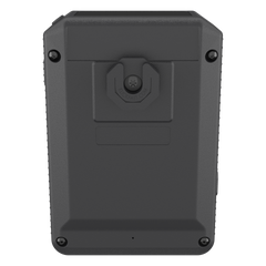 w120 body warn camera, black, back angle.